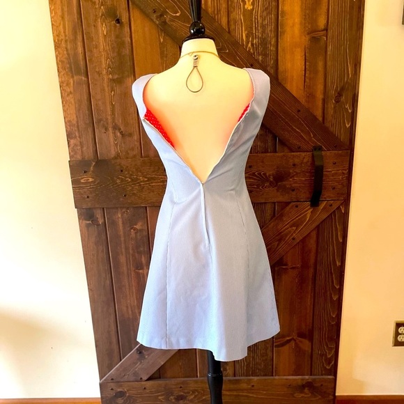 ⚓️Adorable blue striped vintage dress w/brass button front⚓️ - Picture 7 of 11